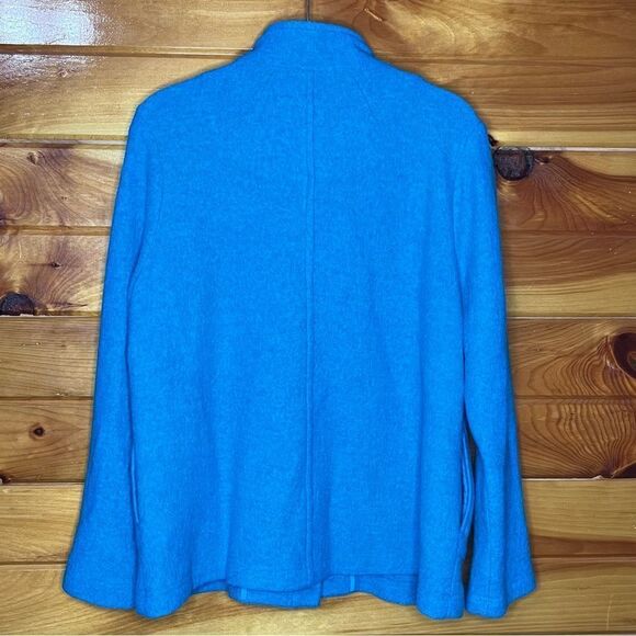 WoolOvers Boiled Wool Button Down Coat Medium - Picture 7 of 10